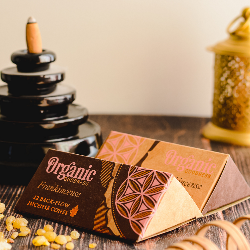 Organic Goodness - Backflow Incense Cones - Frankincense