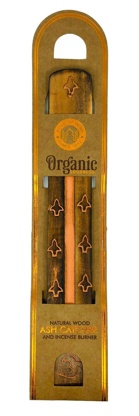 Organic Goodness - Wooden Flat Ash Catcher - Orange