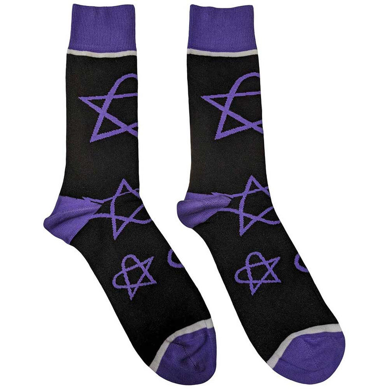 Him - Purple Heartagrams - Socks