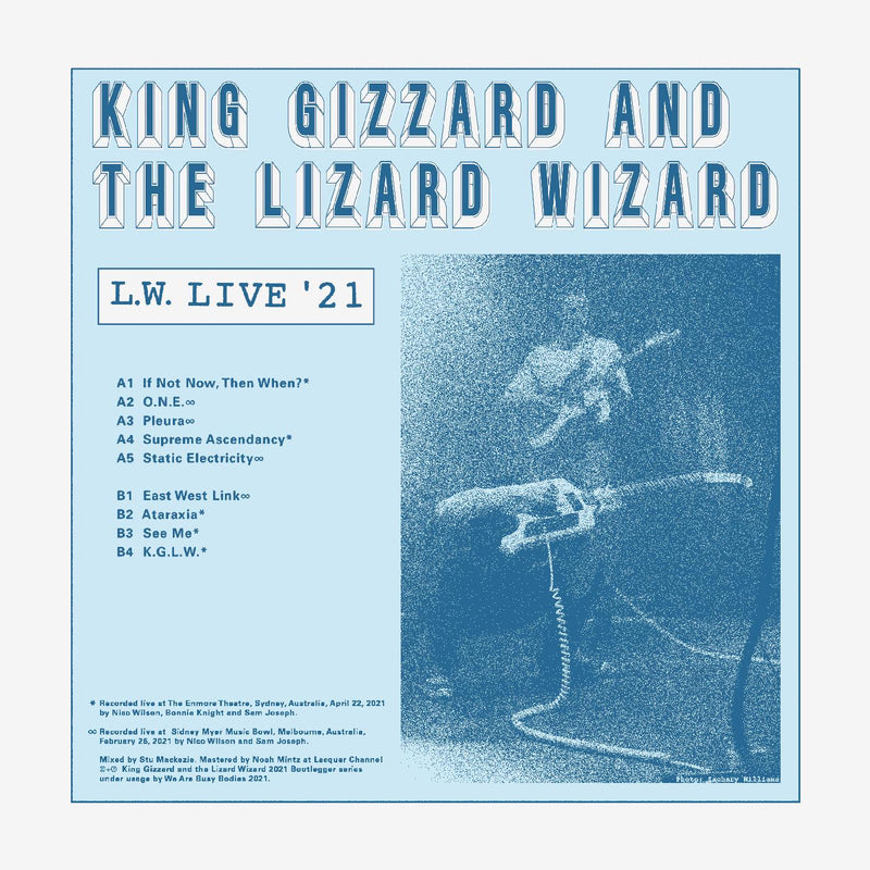 King Gizzard & The Lizard Wizard - L.W. Live in Australia - Clear Vinyl
