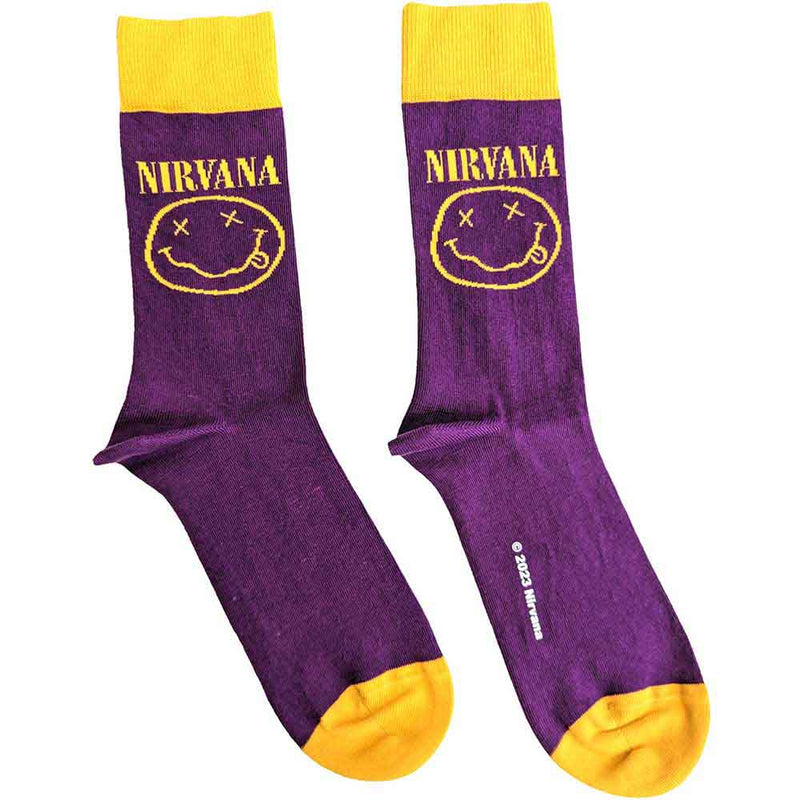 Nirvana - Yellow Happy Face - Socks