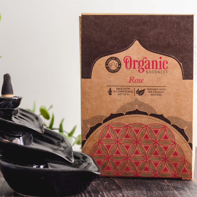 Organic Goodness - Backflow Incense Cones - Rose