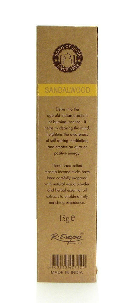 Organic Goodness - Masala Incense - Sandalwood (12 Boxes)