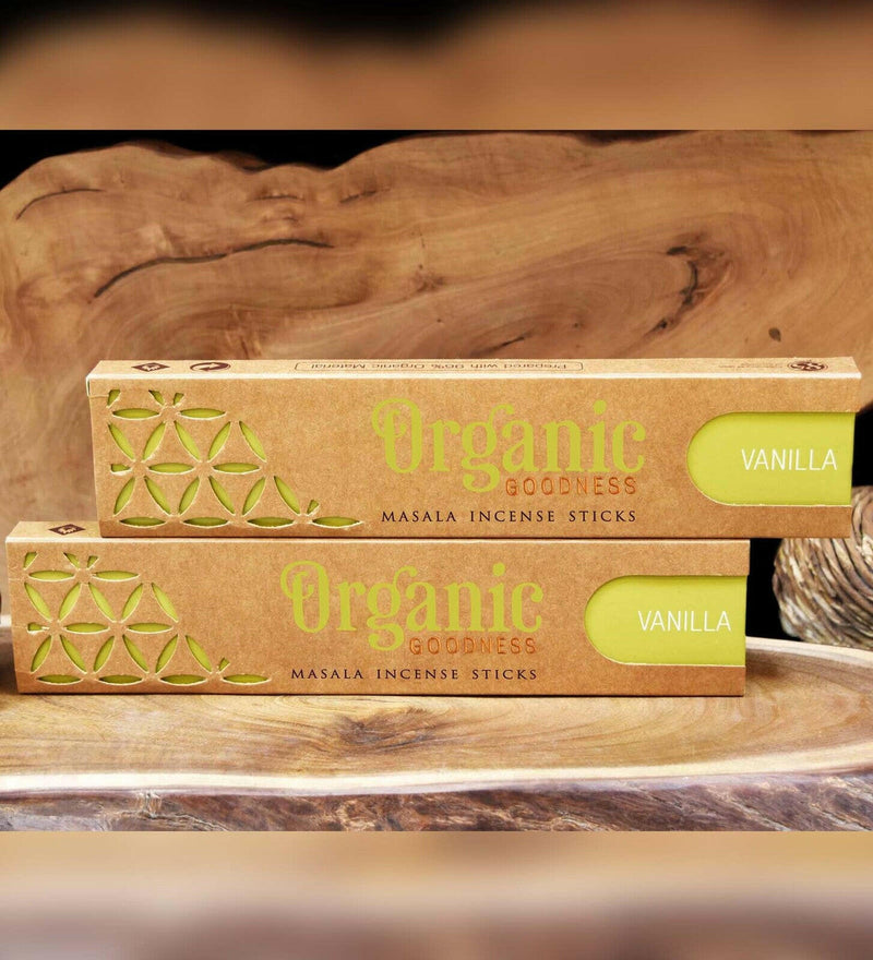 Organic Goodness - Masala Incense - Vanilla (12 Boxes)
