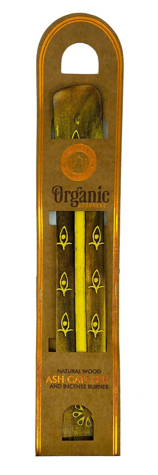 Organic Goodness - Wooden Flat Ash Catcher - Yellow