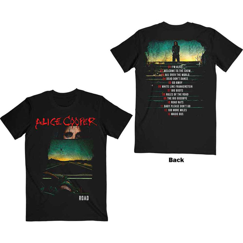 Alice Cooper - Road Cover Tracklist - Unisex T-Shirt
