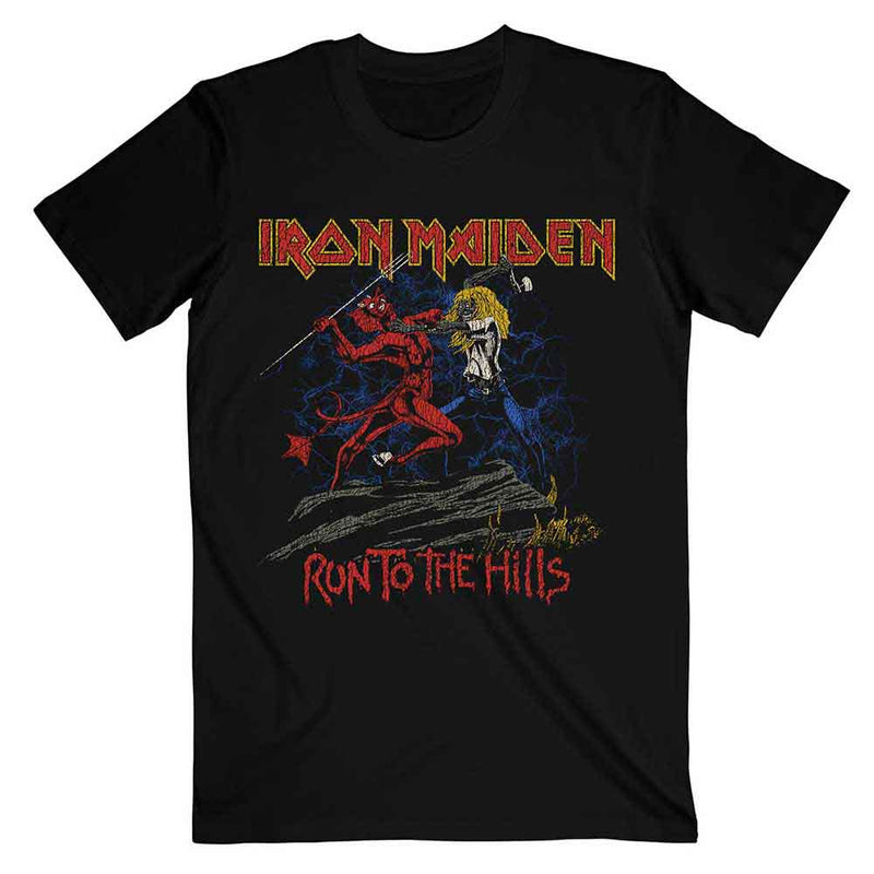 Iron Maiden - Number Of The Beast Run To The Hills Distress - Unisex T-Shirt