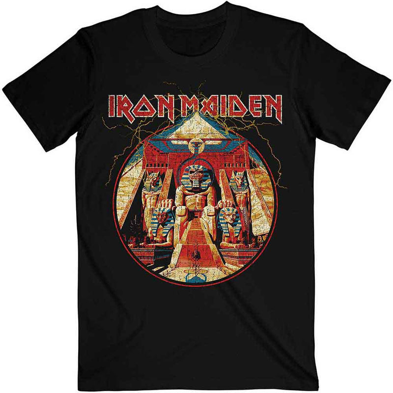Iron Maiden - Powerslave Lightning Circle - Unisex T-Shirt