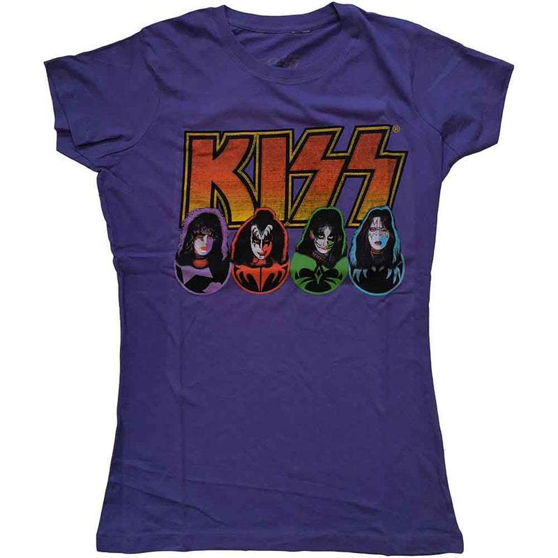 Kiss - Logo, Faces & Icons - Ladies T-Shirt