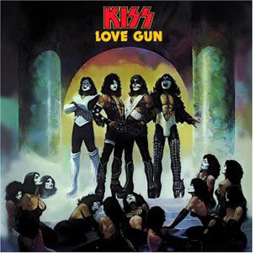 Kiss - Love Gun - Tangerine / Aqua Splatter Vinyl