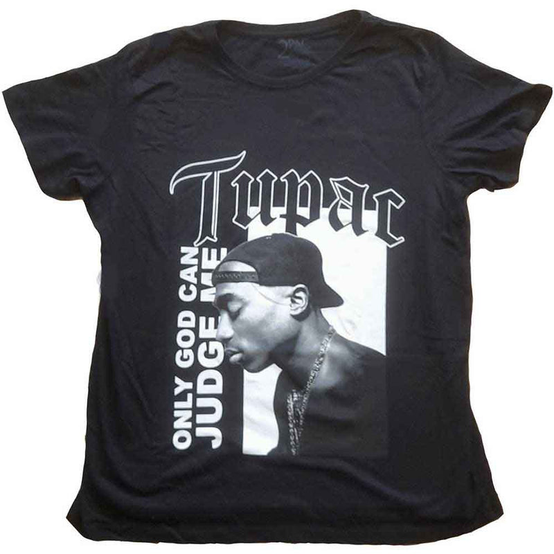 Tupac - Only God Text - Ladies T-Shirt