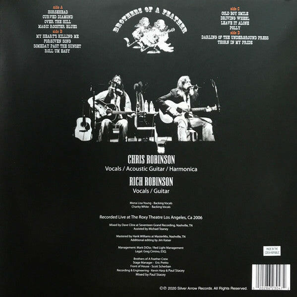 Brothers Of A Feather Featuring Chris* & Rich Robinson : Live At The Roxy (2xLP, Album, RE)
