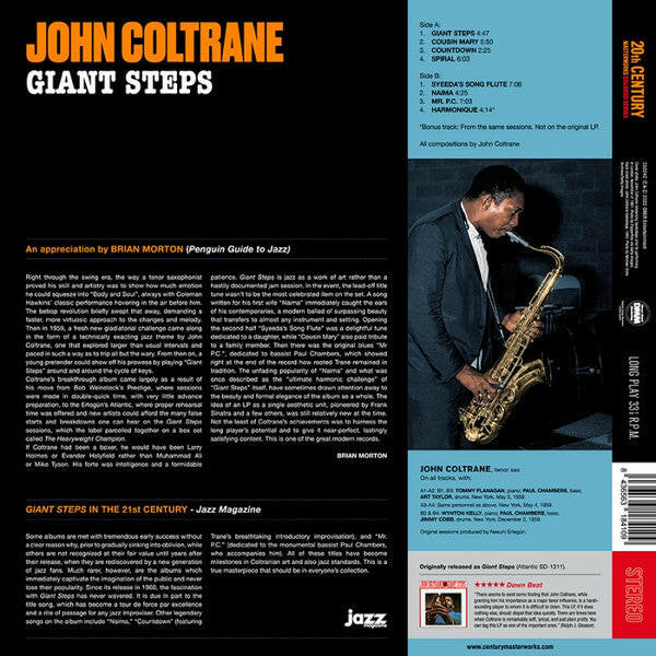 John Coltrane : Giant Steps (LP, Album, Ltd, RE, Blu)
