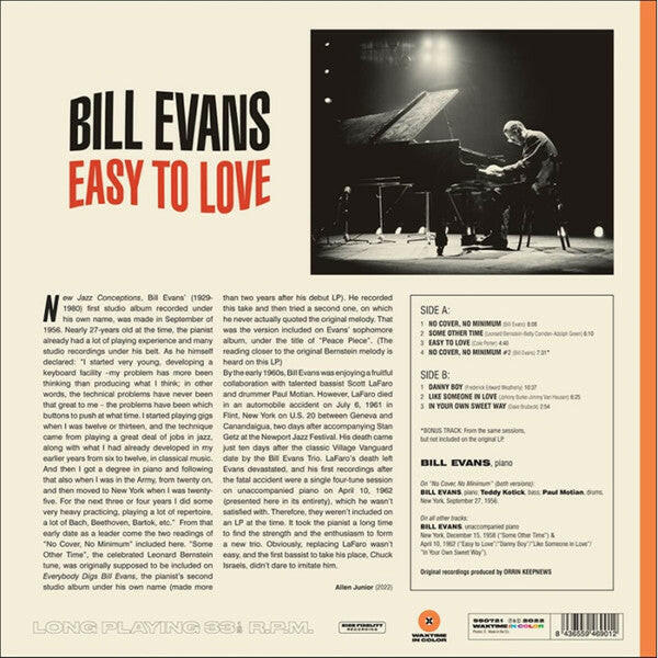 Bill Evans : Easy To Love (LP, Comp, Ltd, Ora)