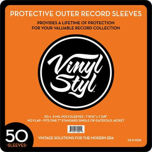 Vinyl Styl - 7" Protective Outer Record LP Sleeve 50 Pack