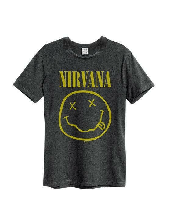 Nirvana - Smiley - Vintage T-Shirt - Charcoal